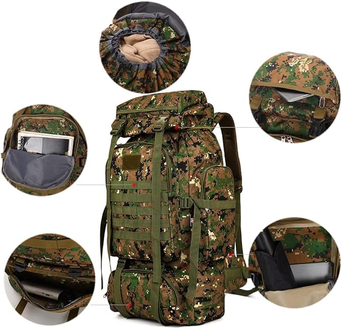 Hiking Backpack for Men 70L/100L Camping Backpack Military Rucksack Molle 3 Days Assault Pack for