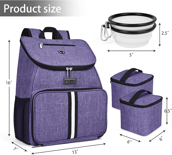 BAGLHER丨Dog Travel Bag, Airline Approved Pet Supplies Backpack, Dog Travel Backpack Accessories Set