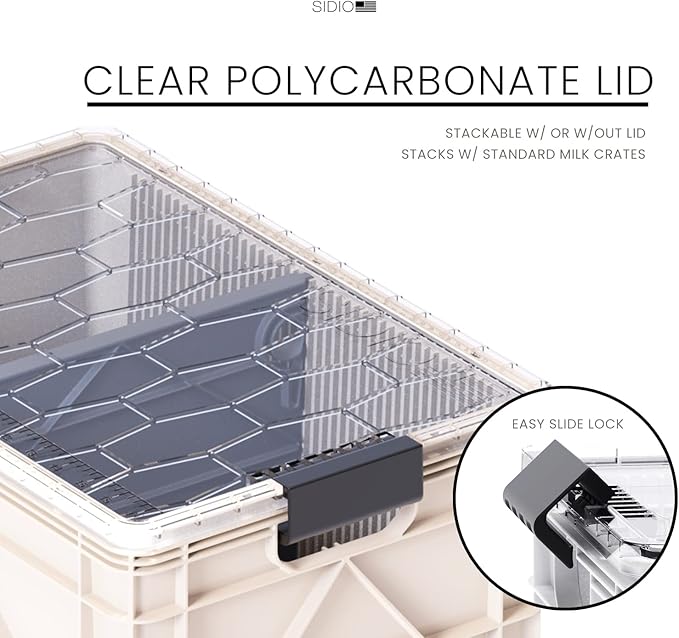 SIDIO CRATE Starter Pack - Two Full Size and One Half Size SidioCrate, Stackable Outdoor Organizer