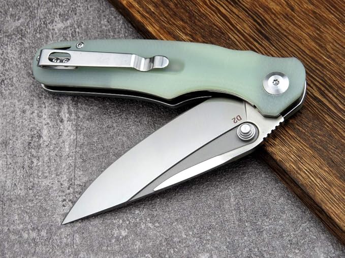 Eafengrow EF967 Pocket Folding Knife with Pocket Clip Fast Opening Ball Bearing Folder G10 Handle