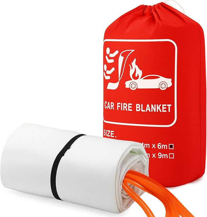 Emergency Fire Blanket for Car Vehicle Fiberglass Extinguisher Blanket Large Fire Suppression