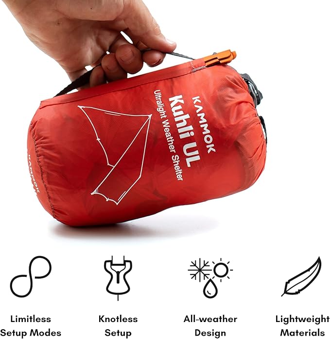KAMMOK Kuhli Ultralight | Versatile Weather Shelter, (Waterproof, Durable, Portable, Camping Tarp