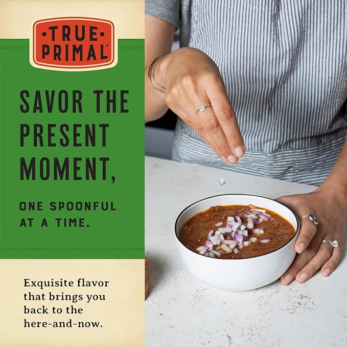 True Primal Beef Chili 8-pack, No beans, Ready to eat, Gluten free, Paleo, Grass-fed beef, Whole30