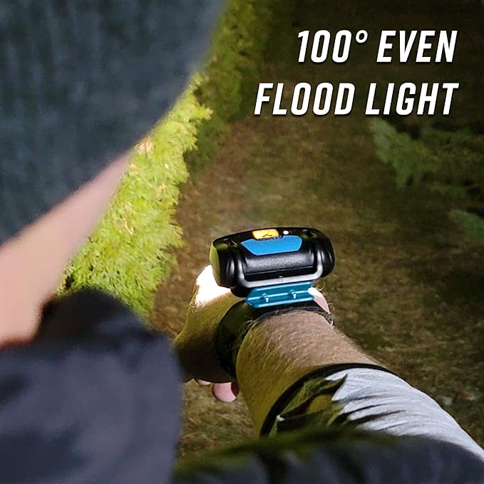noxgear Wrist Light 500 Lumen Lightweight Hands-Free Flashlight - 100° Wide Flood Beam - USB-C
