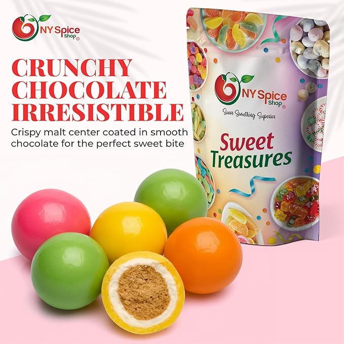 NY Spice Shop Ice Cream Sundae Chocolate Malt Balls Party Decorations - 3 Pound Malted Milk Ball