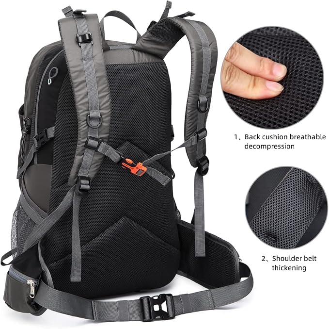 SPEEDPARK Hiking Backpack 40L Waterproof Hiking Daypack with Rain Cover, Outdoor Trekking Travel