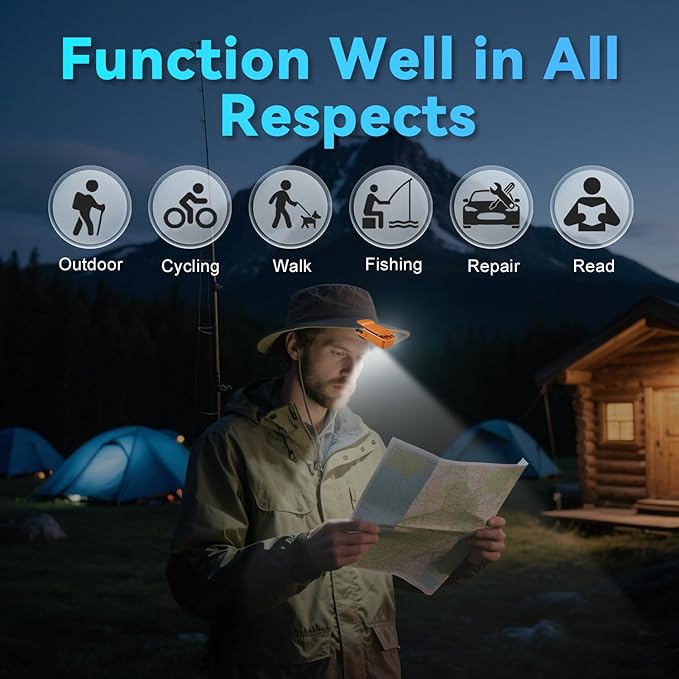EDC Flashlight Clip-on Light, 530 Lumens Rechargeable with Type-C Charging, Combines Floodlight