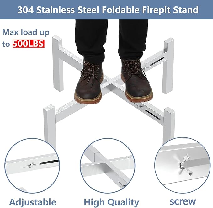 Firepit Stand for Solo Stove Accessories Bonfire Ranger Yukon and Other from 15 to 27 inch Fire Pit