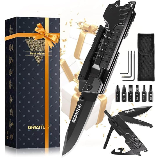 Multi-Tool Gifts for Men, Christmas Stocking Stuffers for Dad from Daughter Son, Multitool Knife 17