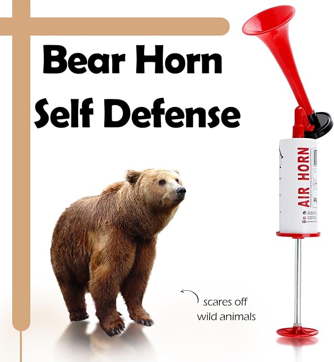FARBIN Portable Air Horn pump Air Horn for Bear Dog Aluminum+ABS Loud Sound Hand Held Signal Horn