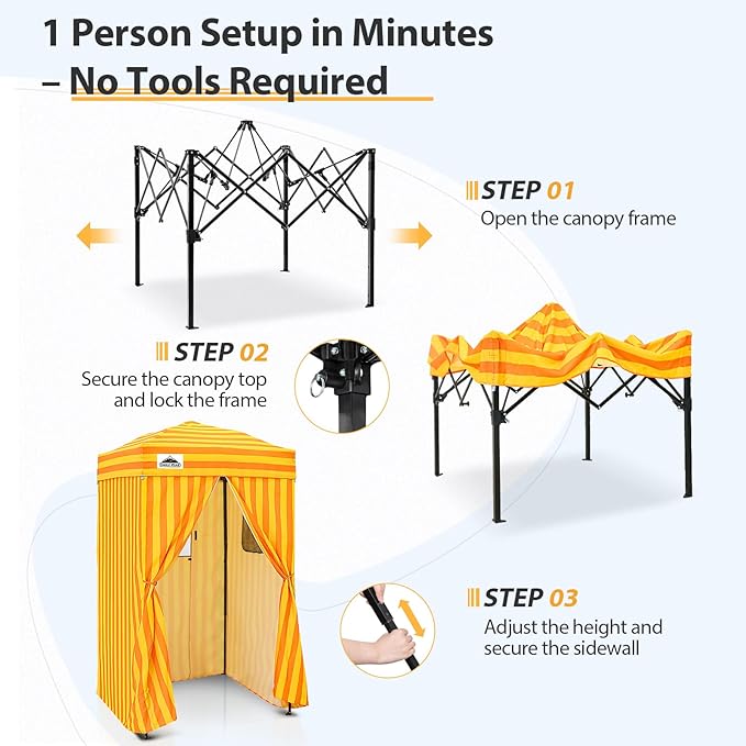 EAGLE PEAK Flex Ultra Compact 4x4 Pop-up Canopy, Sun Shelter, Changing Room, Portable Privacy
