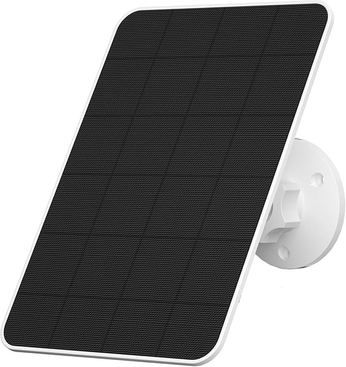 5V Solar Panel for Ring Tapo Eufy Hiseeu Netvue Trail Battery Seucrity Cameres, Bird Feeder, Native