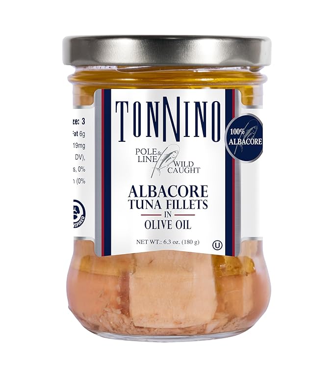 Tonnino Tuna Fish Albacore - Olive oil ??Pack of 6 ??Alternative to Salmon ??Protein Snacks ??Ready