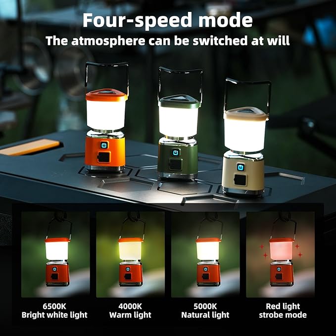 Allspark LED Camping Lantern Rechargeable,Dimmable Magnetic Camping Light,1000LM, 4 Light