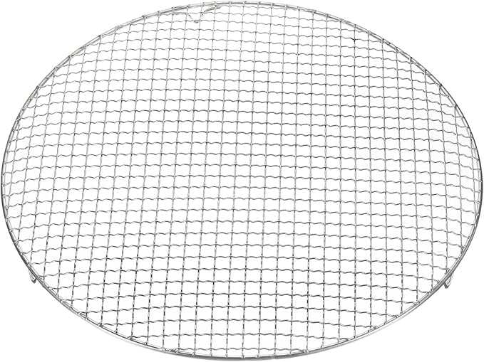 HARFINGTON Round Cooking Rack 17.7-inch 201 Stainless Steel Cross Wire Barbecue Grill Net with 20mm