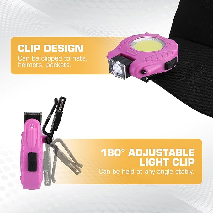 EverBrite 2 Pack COB Keychain Work Light, Mini Rechargeable Magnetic Keychain Light, Sensor Mode