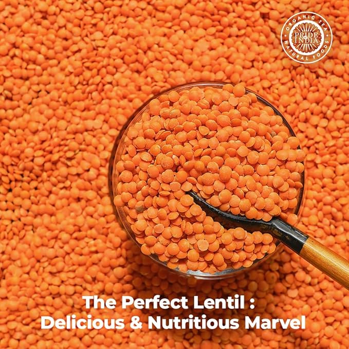 Pride Of India - Indian Split Masur Red Lentils - Protein & Fiber Rich Masoor Dal, 3.0 Pound Jar
