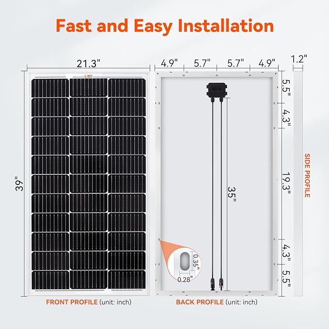 RICH SOLAR 300 Watt Solar Kit Contains 3 High Efficiency 100W Monocrystalline Panels with 9 busbars