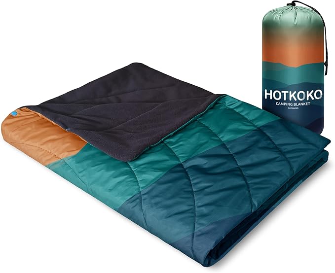 Waterproof Stadium Blanket, Fleece Camping Blanket Wearable Soft Warm Camp Blanket for Outdoor