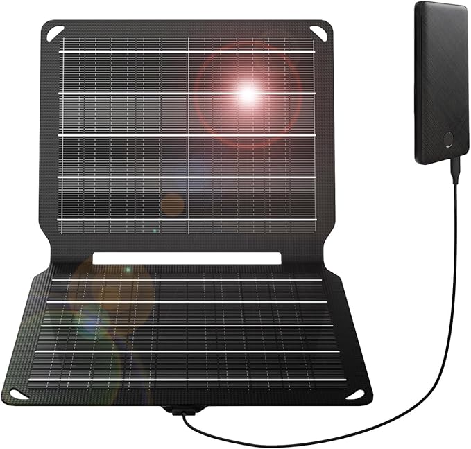 FlexSolar 10W Portable Solar Chargers 5V USB Small Power Emergency ETFE Panels Foldable IP67