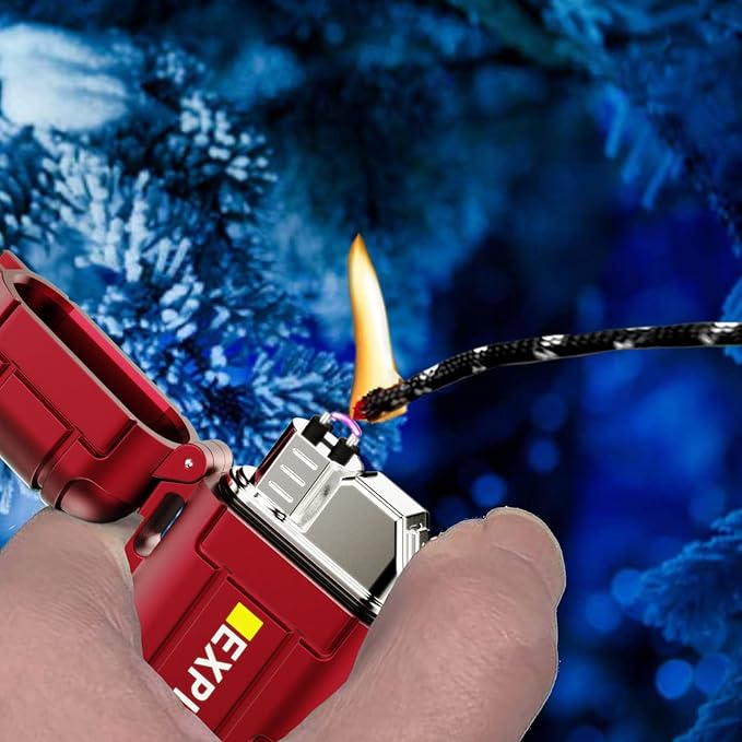 Waterproof Electric Lighter with 360°Flexible Long Neck, Outdoor Windproof Arc Lighter USB