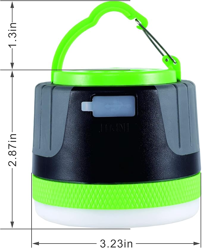 LIT-PaTH LED Camping Lantern, Rechargeable Light with Magnet Base, 4400 mAh, Survival Kit for