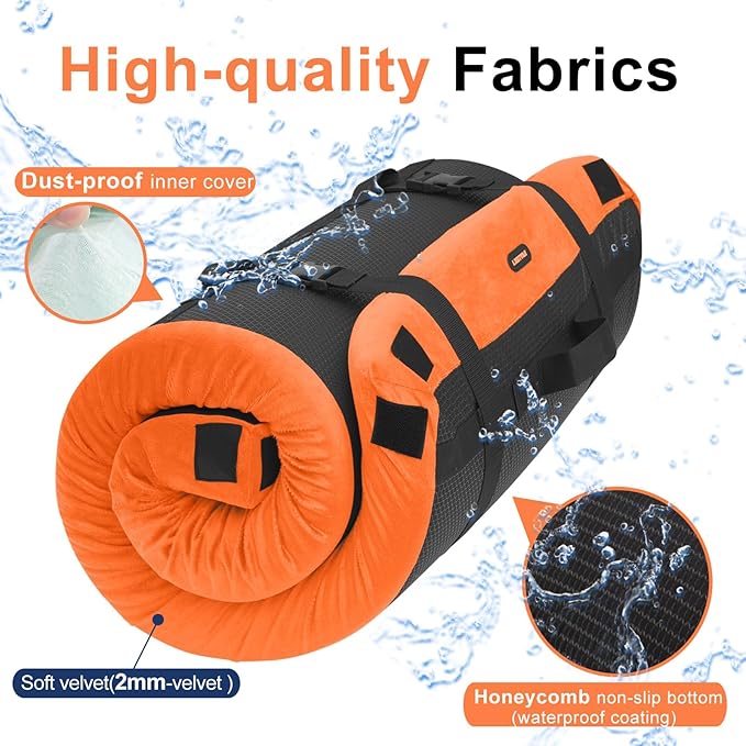 Memory Foam Camping Mattress pad, Comfortable Thick Floor Sleeping Mat for Adults with Waterproof