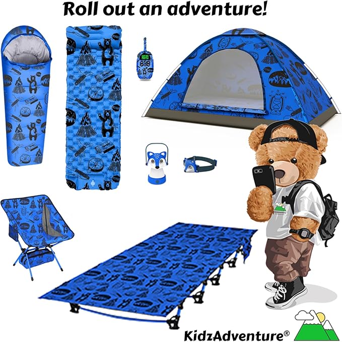 Kids Camping Essentials ??LED Kids Lantern and Rechargeable Kids Headlamp Set | Multiple Purposes