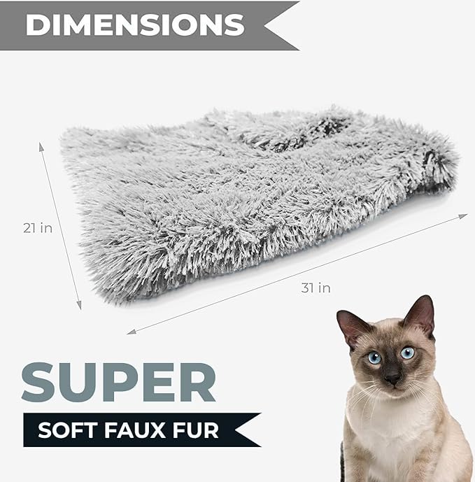 Whiskers & Friends Cat Bed, Cat Beds for Indoor Cats Washable, Orthopedic Soft Fluffy Round Calming