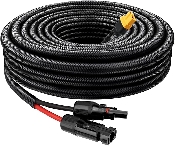 Solar to XT60 Cable 10AWG - 10FT Solar Connector to XT60 Adapter Cable for Solar Panel to Battery