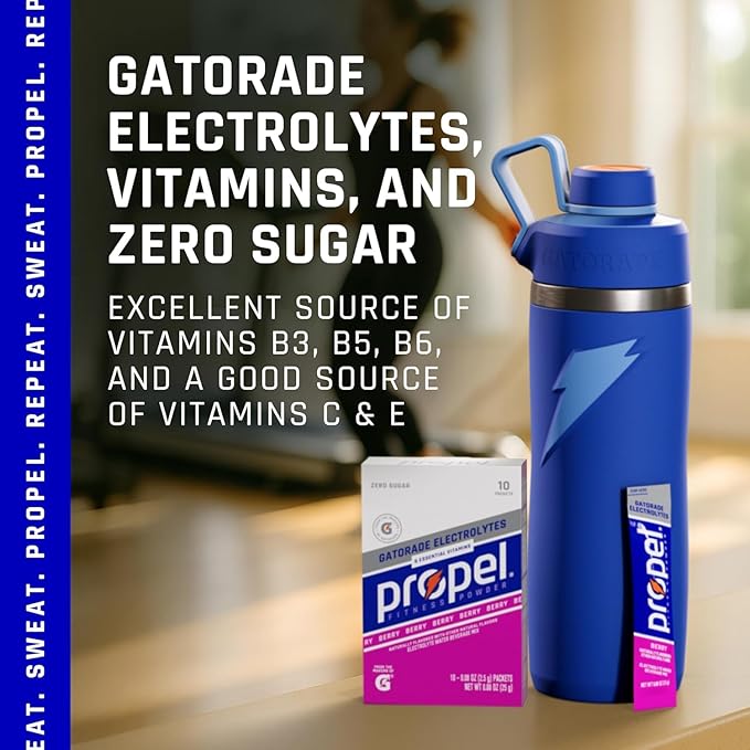 Propel Electrolyte Enhanced Water Drink Mix Powder Packets, Kiwi Strawberry Variety Pack, Zero