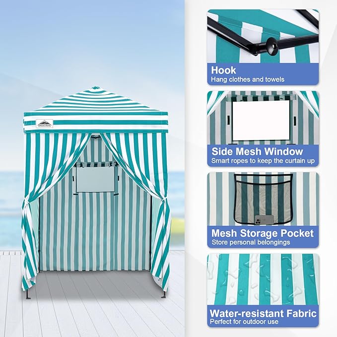 EAGLE PEAK Flex Ultra Compact 5x5 Pop-up Canopy, Sun Shelter, Changing Room, Portable Privacy Tent