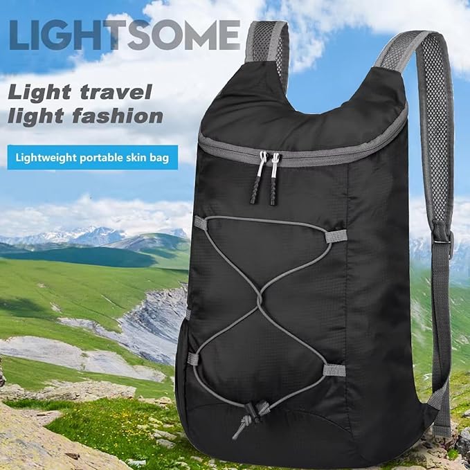 16L Lightweight Foldable Hiking-Backpack Small Packable-Daypack For Travel,Ultralight
