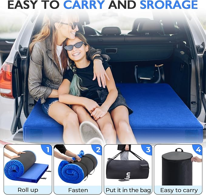 Sleeping Pad for Adults, Comfortable Thick Floor Sleeping Mats for Car Truck Tent with Removable
