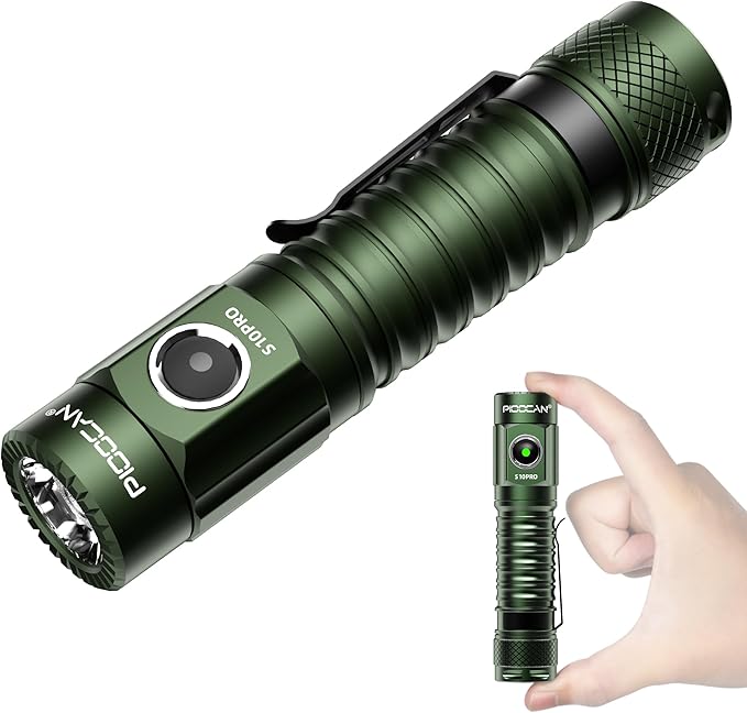 S10Pro EDC Flashlight Rechargeable,Pocket Flashlight 2500 High Lumen Super Bright,Mini Tactical