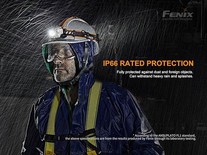 Fenix HP25R v2.0 Headlamp, 1600 Lumen Spotlight, 400 lumens Floodlight and Red Light, USB-C