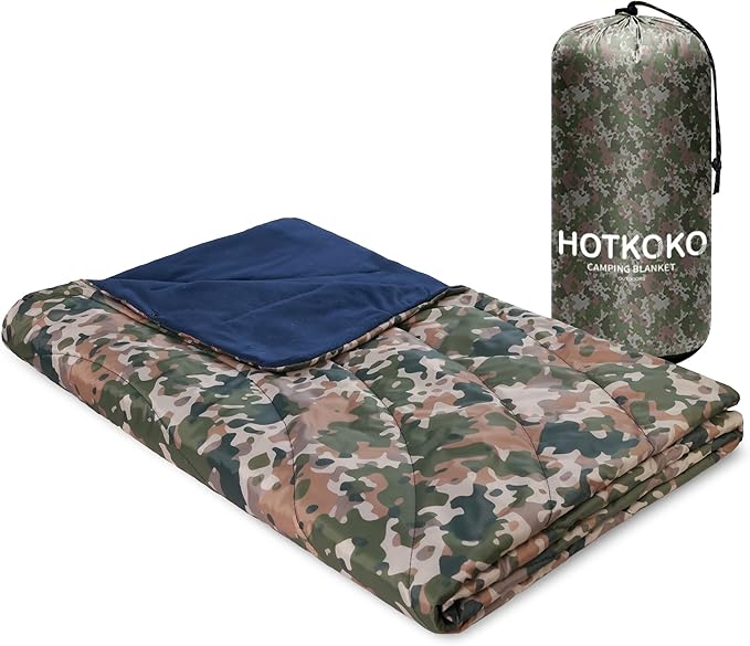 Waterproof Stadium Blanket, Soft Warm Fleece Camping Blanket Wearable Camping Blanket for Outdoor