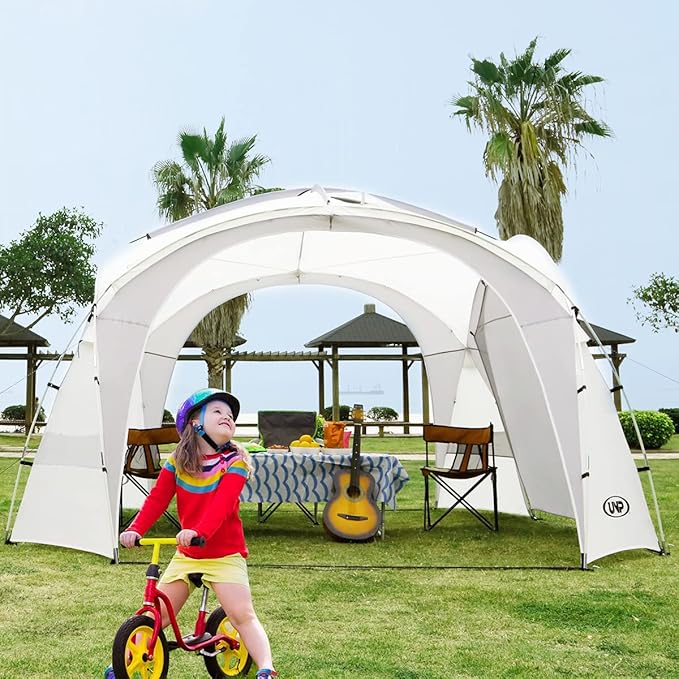 UNP Easy Beach Tent Pop Up Canopy UPF50+ Tent with Side Wall, Ground Pegs, and Stability Poles, Sun