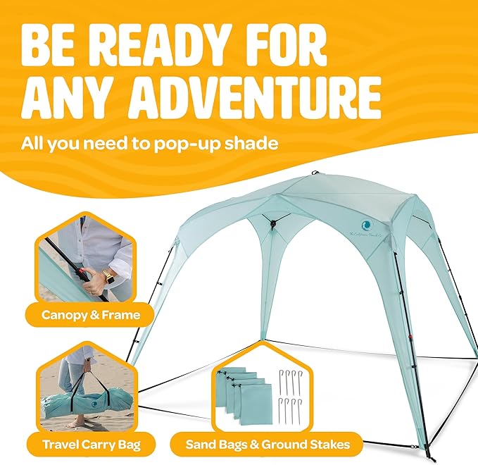 Pop Up Sun Canopy Shelter - Lightweight, Portable Outdoor Shelter with UPF 50+ Sun Protection &