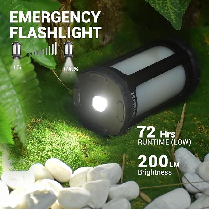 Camping Lantern Rechargeable 150Hr Runtime, 600LM Ultra Bright 360° COB Camping Light, IPX7