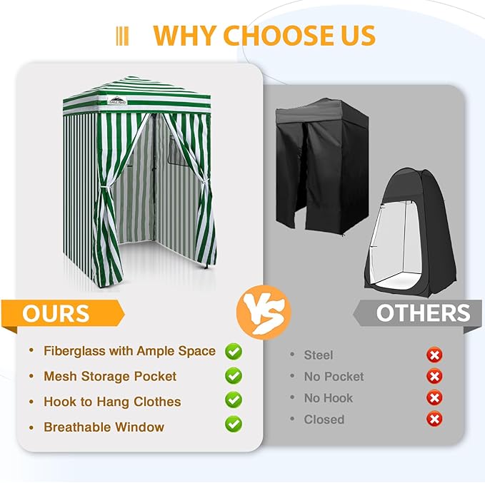 EAGLE PEAK Flex Ultra Compact 4x4 Pop-up Canopy, Sun Shelter, Changing Room, Portable Privacy