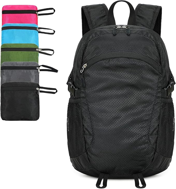 Small Hiking Daypack,15L Water-Resistant Hiking Backpack Packable Lightweight Travel Day Pack for