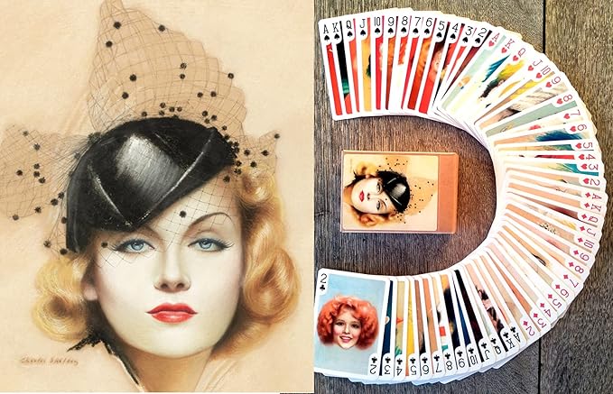 Lady of Belle Epoque Playing Cards (Poker Deck 54 Cards All Different) Vintage Retro Woman