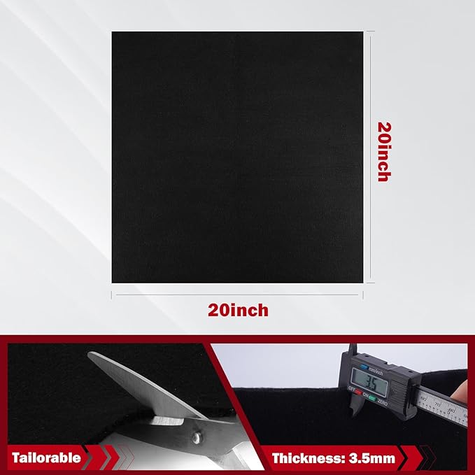 kanhiro Carbon Felt Welding Blanket Fireproof - 20" X 20" Heat Resistant Fabric 1800°F High Temp