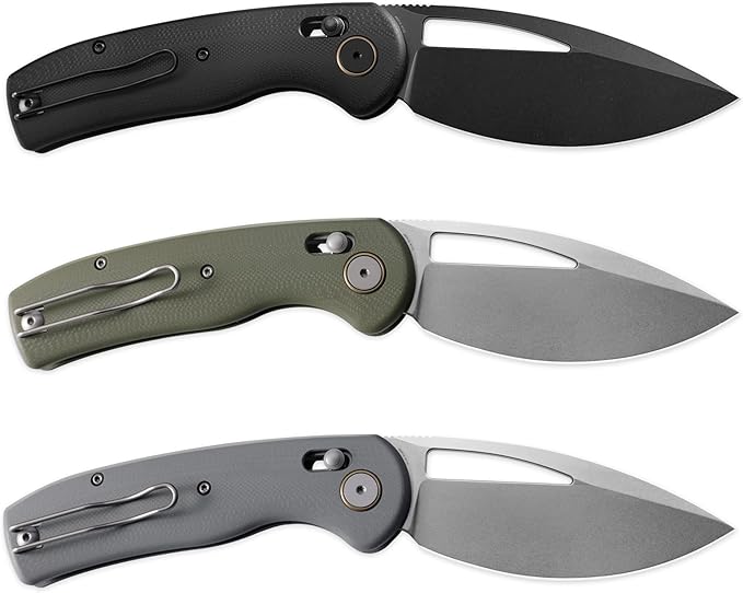 Petrified fish PFP13 Viper Folding Knife,3.5" K110 Steel Stonewashed Blade G10 Handle Pocket Knife