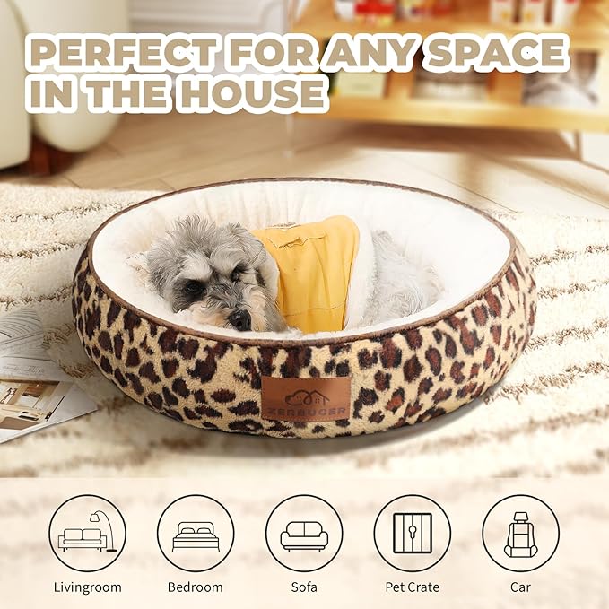 Cat Bed, 23In Dog Beds for Small Dogs, Calming Cat & Dog Beds for Indoor Pets, Pet Beds Comfortable