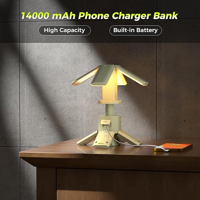 Telescopic Camping Lights Rechargeable 14000 mAh Led Multifunction Magnetic Lanterns Job Site