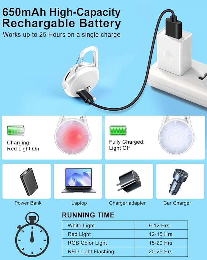 2 Pack Dog Collar Light, Rechargeable Dog Lights for Night Walking Clip On, 4 Modes Waterproof LED