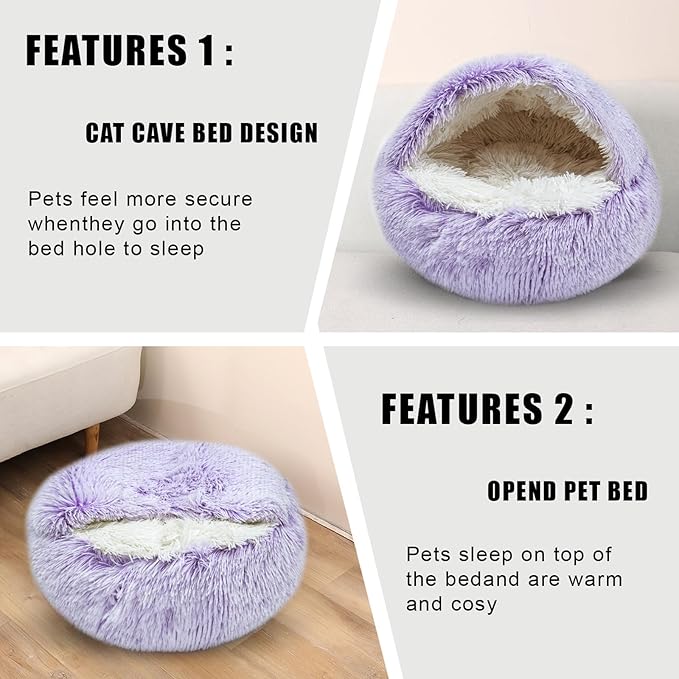 Cat Beds for Indoor Cats,Cat Cave for Puppy and Kitty,Calming Small Dog Bed for Small Dogs with