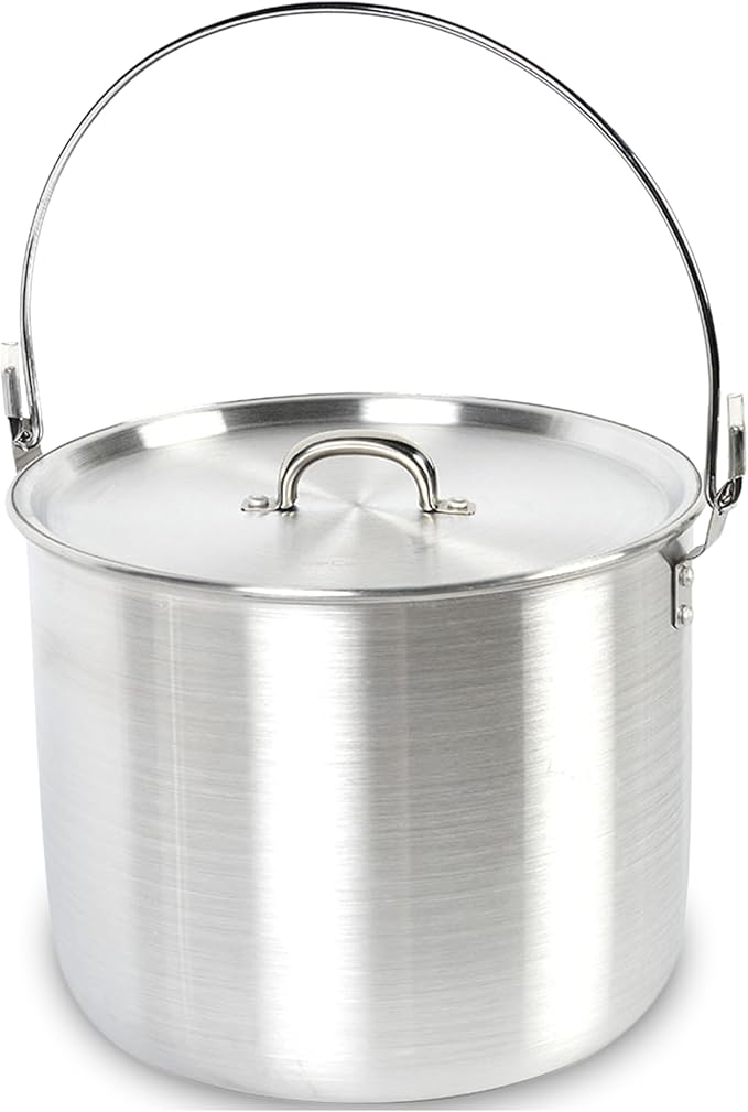 AceCamp Nested Pot Aluminum Lightweight Cooking Pot Set Outdoor Large Stock with lid and folding